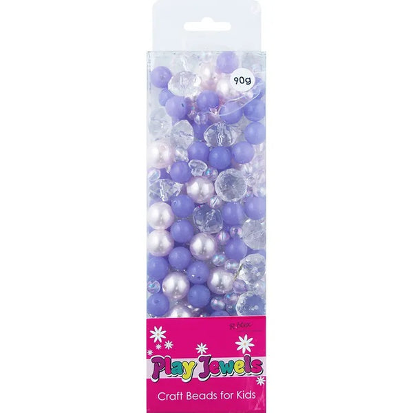 Lilac Colour Blister Pack Round & Pearl Beads