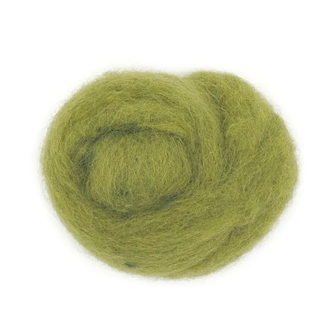 Lime Colour Combed Wool