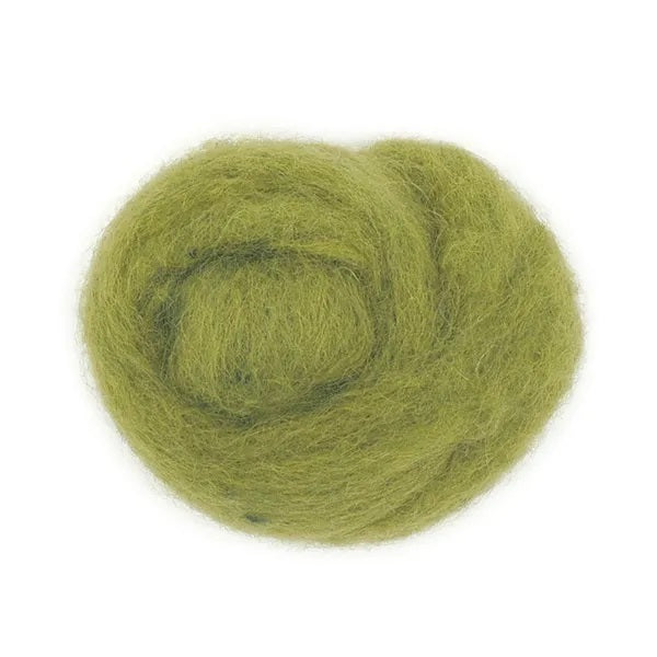 Lime Colour Combed Wool