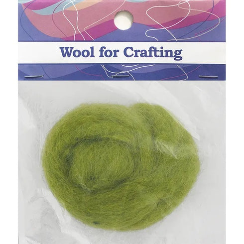 Lime Colour Combed Wool