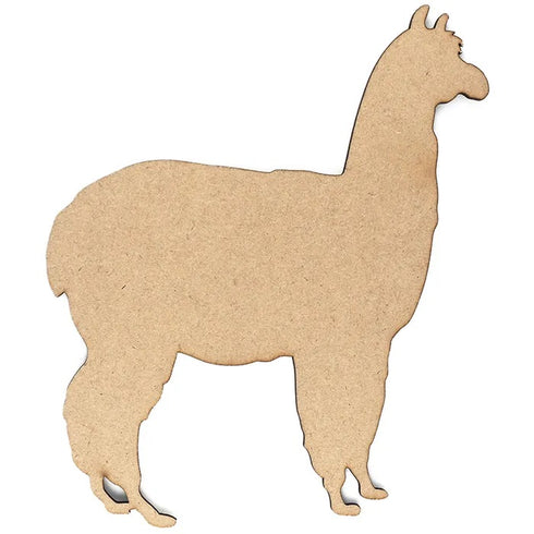 Craft Raw Wood Llama Shape