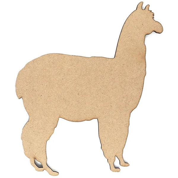 Craft Raw Wood Llama Shape