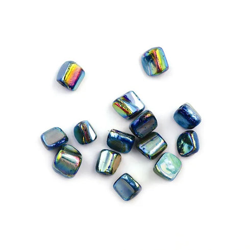 Lustre Cube Shell Beads
