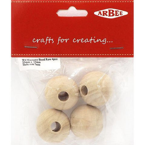 Macrame Round Wooden Beads