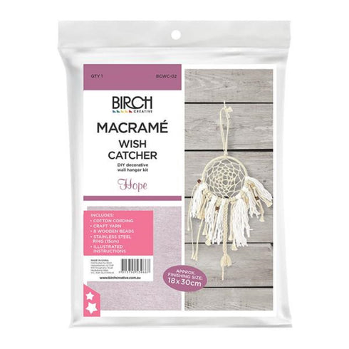 DIY Macrame Wish Catcher Wall Hanging Kit