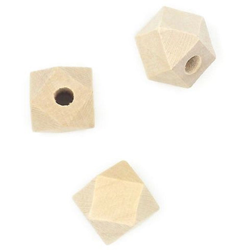 Medium Macrame Cut Edge Wooden Beads