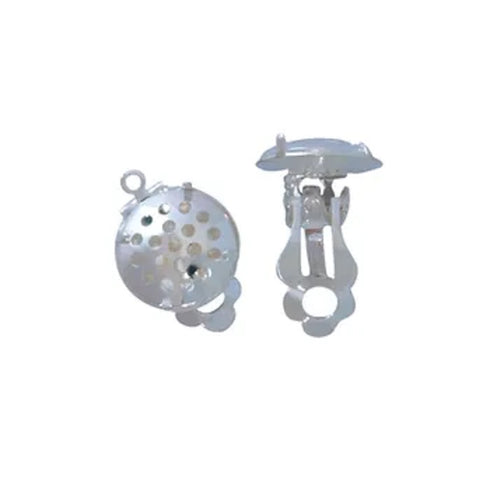 Metal Alloy Earring Clip On with Holes