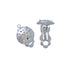 Metal Alloy Earring Clip On with Holes