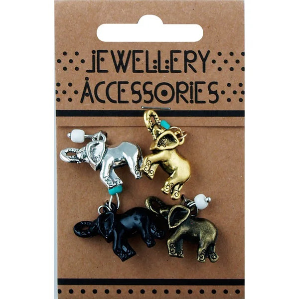 Metal Alloy Elephant Charms
