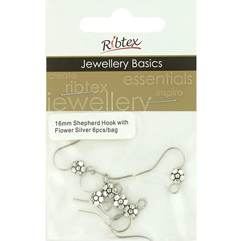 Metal Alloy Flower Shape Shepherd Hook Earring