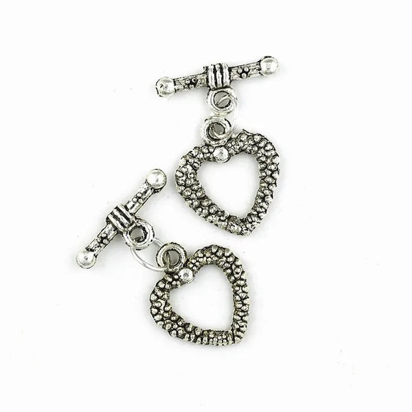Metal Alloy Heart Shape Toggle Clasp
