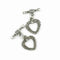 Metal Alloy Heart Shape Toggle Clasp