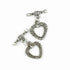 Metal Alloy Heart Shape Toggle Clasp