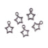 Metal Alloy Hollow Star Open Charms