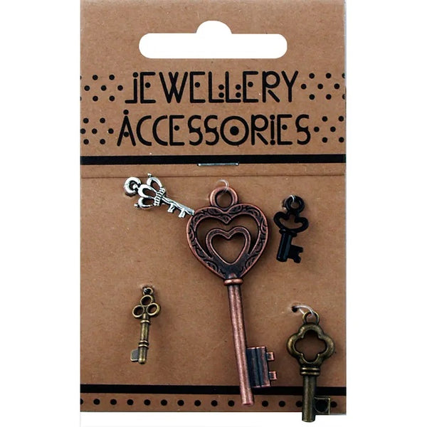 Metal Alloy Key Charms