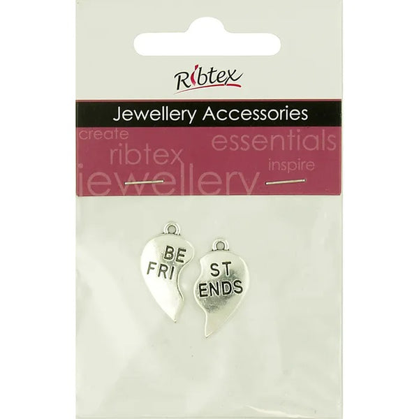 Metal Alloy Laser Best Friends Charms