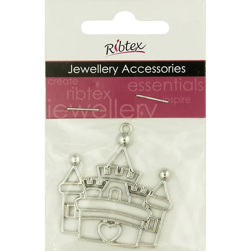 Metal Alloy Laser Castle Charm