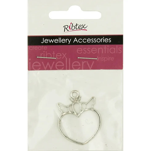 Metal Alloy Laser Heart Charm