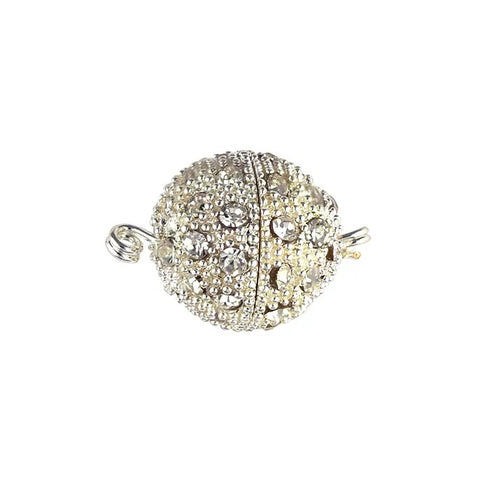 Metal Alloy Magnetic Clasp with Diamantes (available in 2 colours)