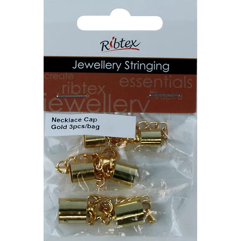 Metal Alloy Necklace Cap Plain with Clasp (available in 2 colours)