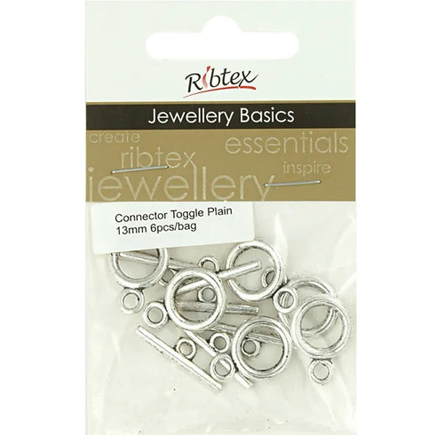 Metal Alloy Plain Toggle Clasp (available in 2 colours)
