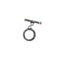 Silver Colour Metal Alloy Rope Style Toggle Clasp