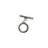 Silver Colour Metal Alloy Rope Style Toggle Clasp
