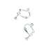 Metal Alloy Silver Colour Screw Back Earring with Loop
