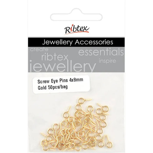 Metal Alloy Screw Eye Pins with Loop