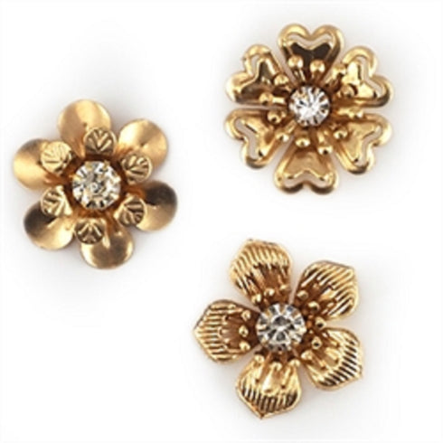 20mm Metal Alloy Stick On Flower