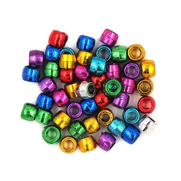 Metallic Finish Pony Beads