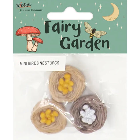 Mini Birds Nest Fairy Garden Embellishments