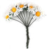 15mm White Colour Fabric Daisy's on Stems Flower