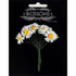 15mm White Colour Fabric Daisy's on Stems Flower