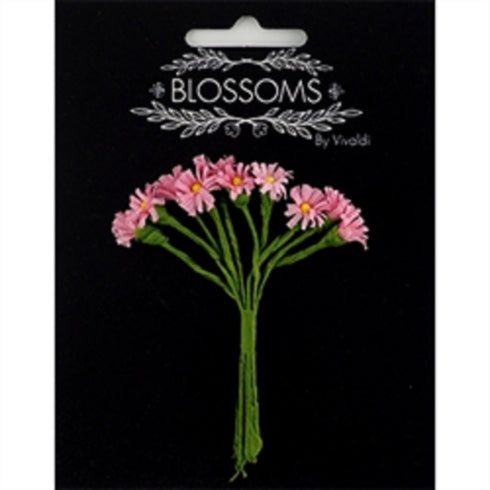 15mm Fabric Mini Flowers on Stems