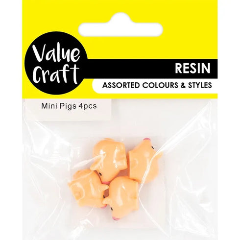 Mini Pig Shape Resin Embellishments