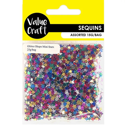Mini Stars Shape Multicolour Glitter