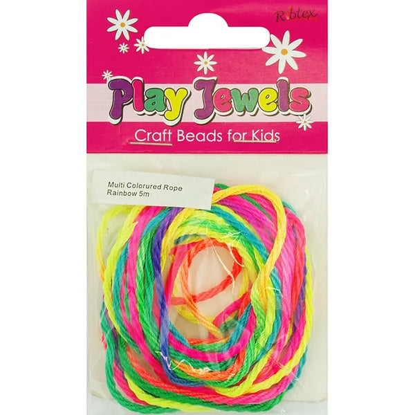 Multi Coloured Rainbow Rope Cord