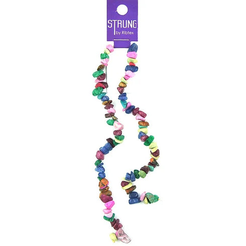 Multi Colours Stone Chips Strung Beads
