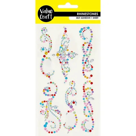 Multicolour Craft Flourish Rhinestones
