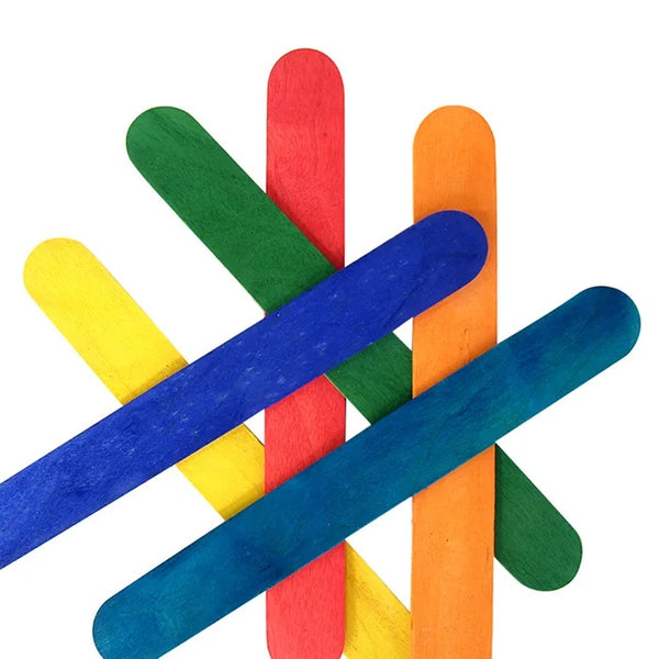 Multicolour Jumbo Wooden Icy Pole Sticks