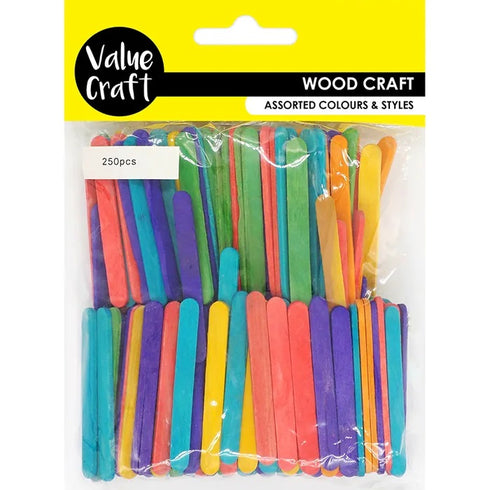Multicolour Mini Wooden Icy Pole Sticks