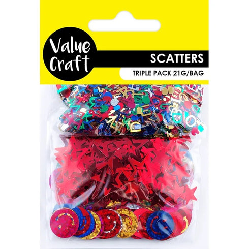 Multicolour Triple Pack Scatters