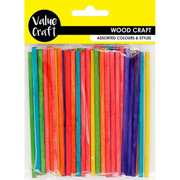 Multicolour Wooden Round Sticks