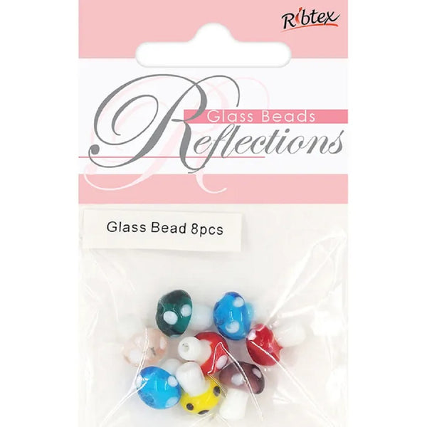 Mushroom Millefiori Glass Beads