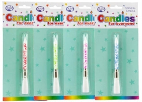 Musical Happy Birthday Candles (available in 4 colours)