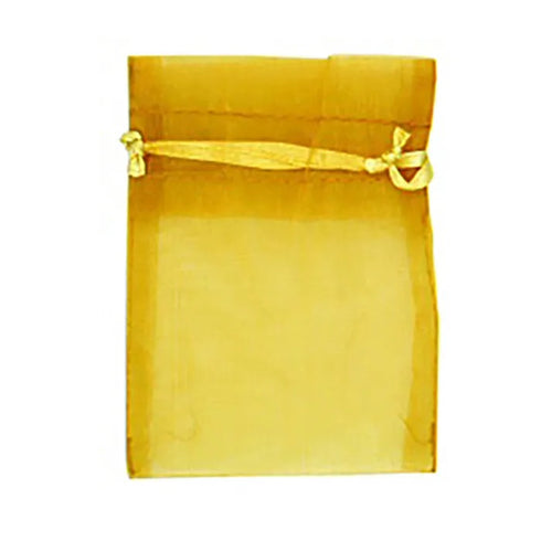 Mustard Colour Mini Organza Gift Bags
