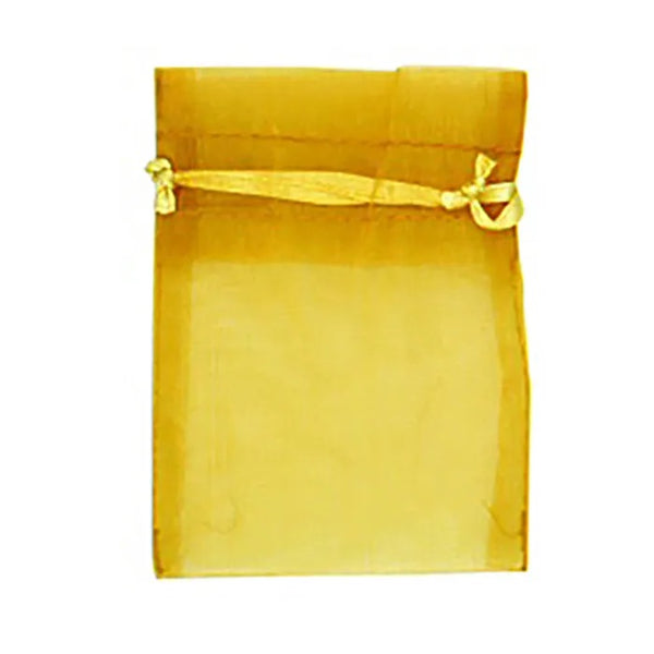 Mustard Colour Mini Organza Gift Bags