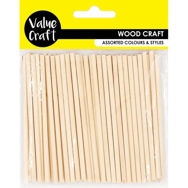 Natural Wooden Round Sticks