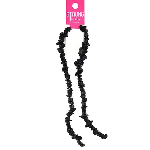 Navy Glitter Colour Stone Chips Strung Beads